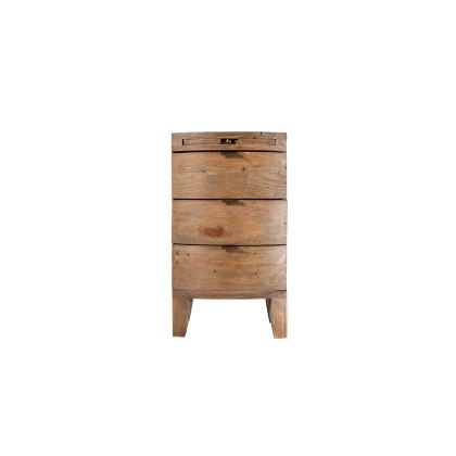 Bermuda Reclaimed Wood 3 Drawer Bedside Table