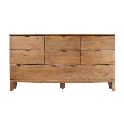 Bermuda Reclaimed Wood 8 Drawer Wide Chest of Drawers