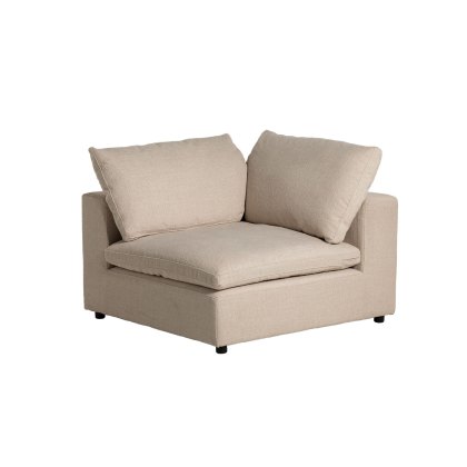 Zen Modular Natural Chenille Corner Section