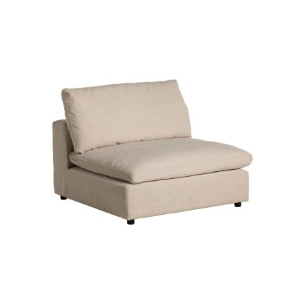 Zen Modular Natural Chenille Middle Section