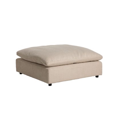 Zen Modular Natural Chenille Ottoman Section