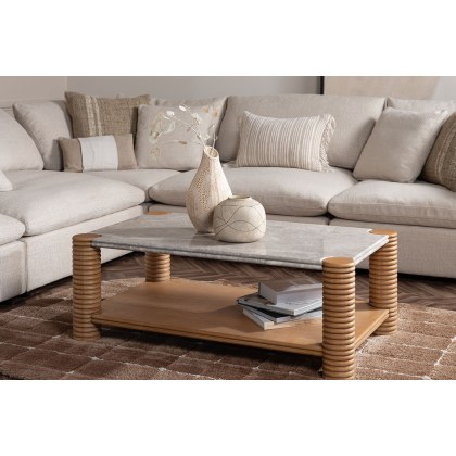 Zen Modular Natural Chenille 5 Seater Corner Sofa