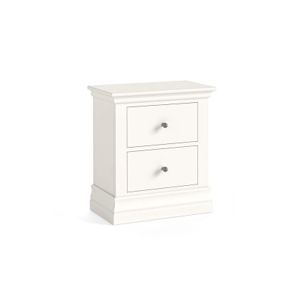 Burgundy Painted Coconut Milk 2 Drawer Bedside Table