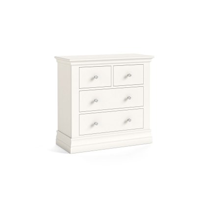 Burgundy Painted Coconut Milk 2 Over 2 Chest of Drawers