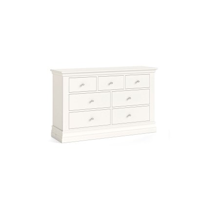 Burgundy Painted Coconut Milk 3 Over 4 Chest of Drawers
