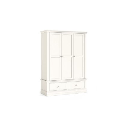 Burgundy Painted Coconut Milk Triple Wardrobe Burgundy Painted Coconut Milk Triple Wardrobe