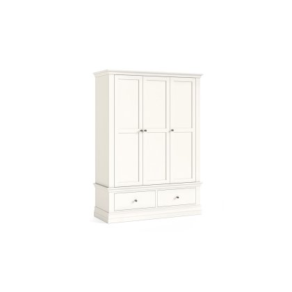 Burgundy Painted Coconut Milk Triple Wardrobe