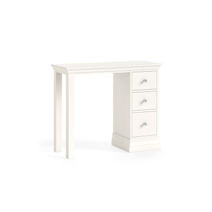 Burgundy Painted Coconut Milk Single Pedestal Dressing Table