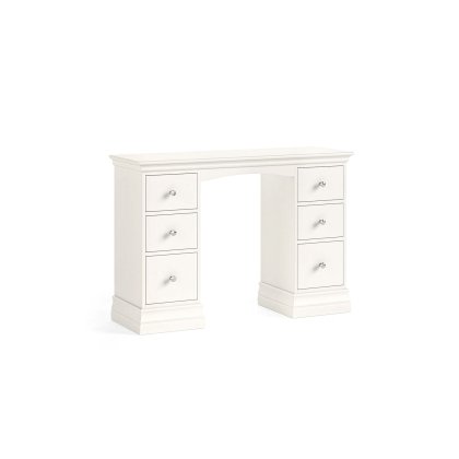 Burgundy Painted Coconut Milk Double Pedestal Dressing Table