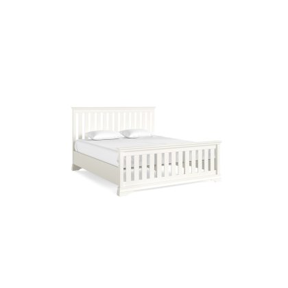 Burgundy Painted Coconut Milk Slatted Bed Frame