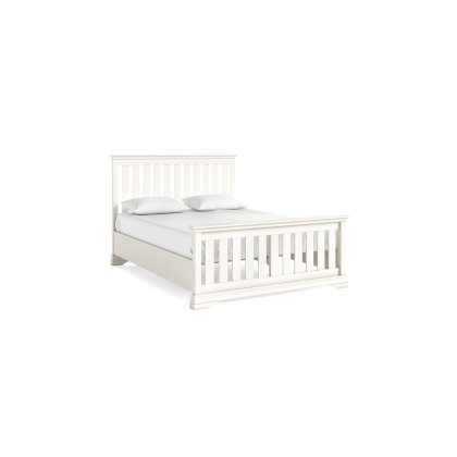 Burgundy Painted Coconut Milk Slatted Bed Frame