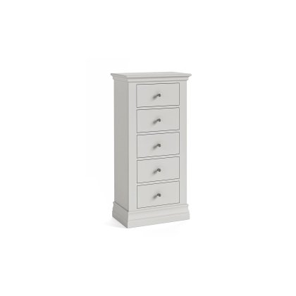 Burgundy Painted Light Grey Tall Chest of 5 Drawers Burgundy Painted Light Grey Tall Chest of 5 Drawers