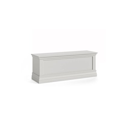 Burgundy Painted Light Grey Blanket Box