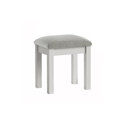 Burgundy Painted Light Grey Dressing Table Stool