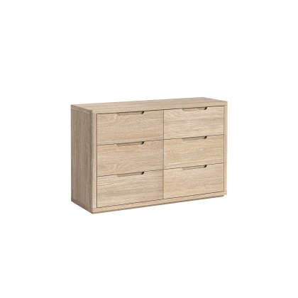 Portobello Oak 6 Drawer Chest of Drawers