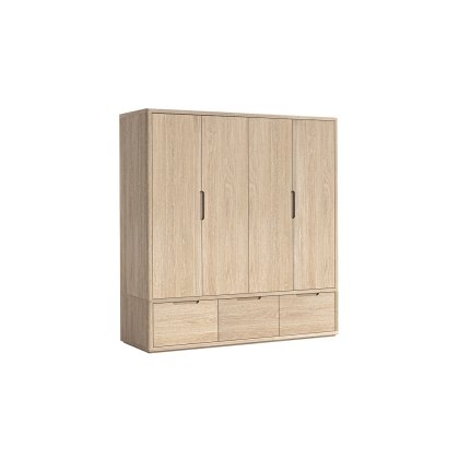 Portobello Oak 4 Door Wardrobe Portobello Oak 4 Door Wardrobe