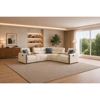 La-Z-Boy Faith Capsule Power Recliner Corner Sofa with Swivel Storage Console Units