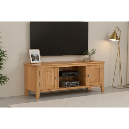 Bath Oak Large TV Unit