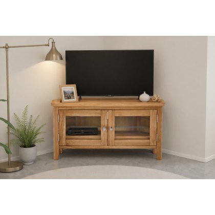 Bath Oak Corner TV Unit