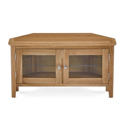 Bath Oak Corner TV Unit