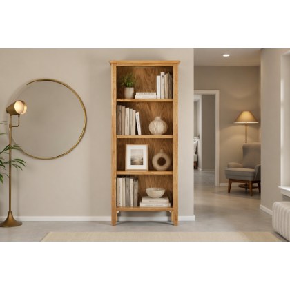 Bath Oak Slim Bookcase
