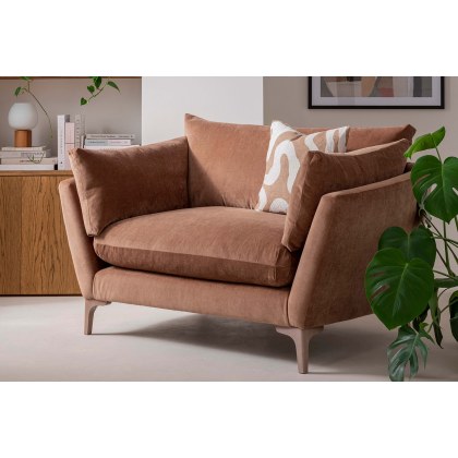 Ellis Fabric Cuddler Snuggle Chair