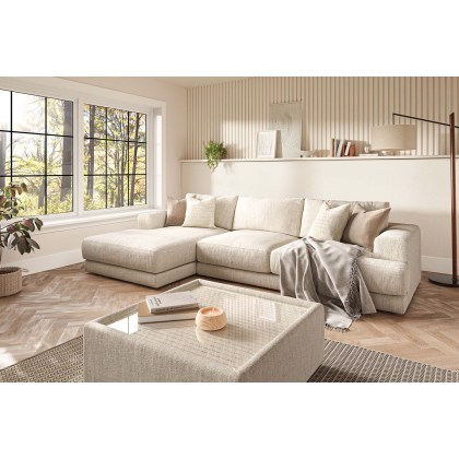 Niki Fabric Large 4 Seater Chaise Sofa Niki Fabric Large 4 Seater Chaise Sofa