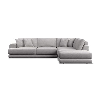 Niki Fabric Modular Large Corner Sofa Group with Footstool