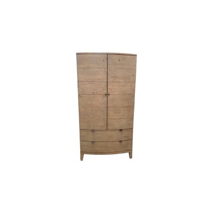 Bermuda Reclaimed Wood Large Double Wardrobe With Drawers