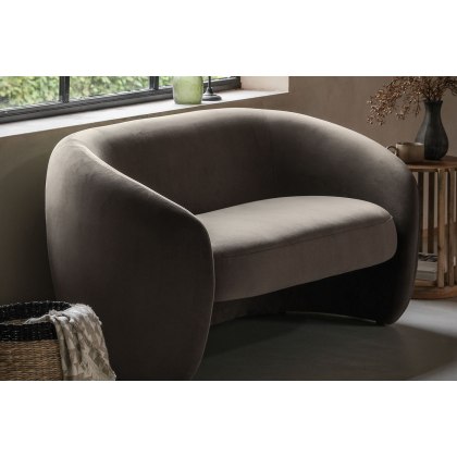 Gallery Direct Curvo 2 Seater Sofa in Espresso