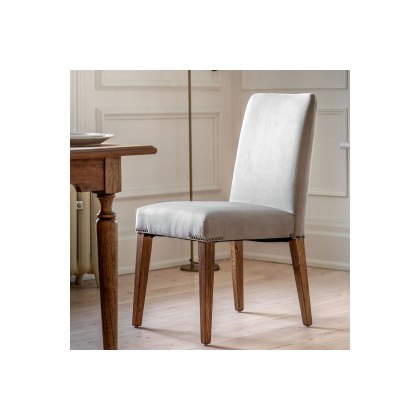 Gallery Direct Highgrove Dove Velvet Dining Chairs (Pair) Gallery Direct Highgrove Dove Velvet Dining Chairs (Pair)