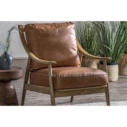 Gallery Direct Reliant Armchair in Brown Leather Gallery Direct Reliant Armchair in Brown Leather