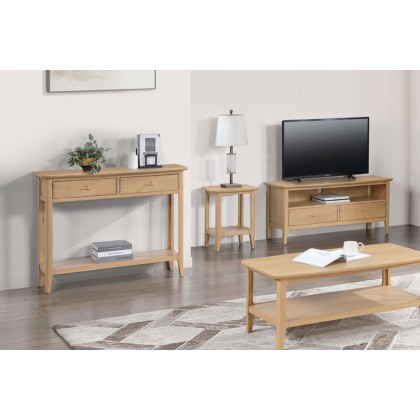 Cotswold Oak TV Unit with 2 Drawers Cotswold Oak TV Unit with 2 Drawers