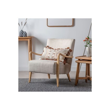 Gallery Direct Chedworth Armchair in Natural Linen Fabric
