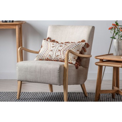Gallery Direct Chedworth Armchair in Natural Linen Fabric