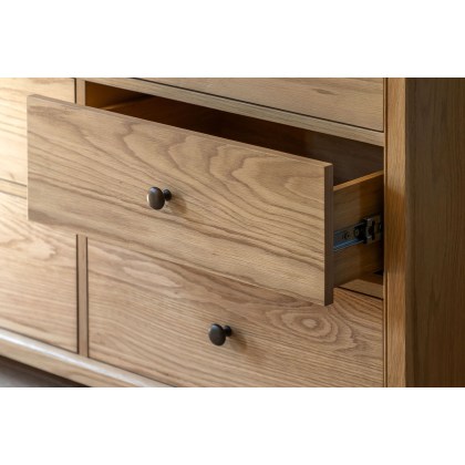 Gallery Direct Malvern Natural Oak 9 Drawer Chest of Drawers