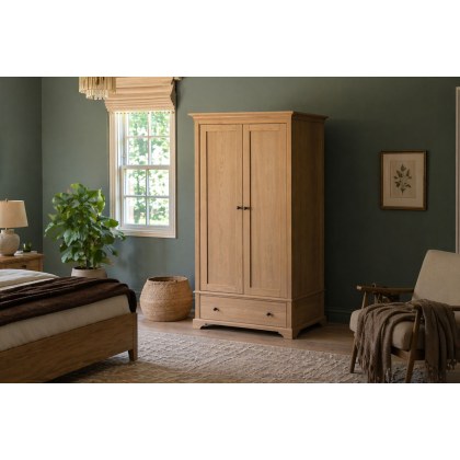 Gallery Direct Malvern Natural Oak Wardrobe