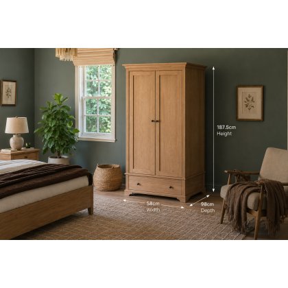 Gallery Direct Malvern Natural Oak Wardrobe Gallery Direct Malvern Natural Oak Wardrobe