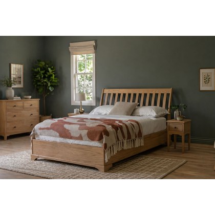 Gallery Direct Malvern Natural Oak Bedframe