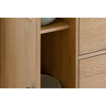 Gallery Direct Malvern Natural Oak 3 Drawer Large Sideboard Gallery Direct Malvern Natural Oak 3 Drawer Large Sideboard
