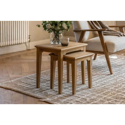 Gallery Direct Malvern Natural Oak Nest Of Tables