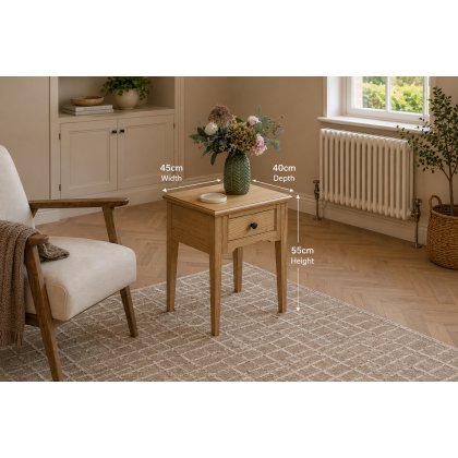 Gallery Direct Malvern Natural Oak 1 Drawer Side Table Gallery Direct Malvern Natural Oak 1 Drawer Side Table