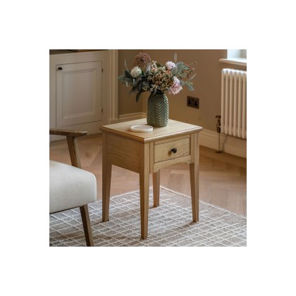 Gallery Direct Malvern Natural Oak 1 Drawer Side Table