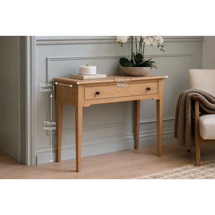 Gallery Direct Malvern Natural Oak 1 Drawer Console Table Gallery Direct Malvern Natural Oak 1 Drawer Console Table