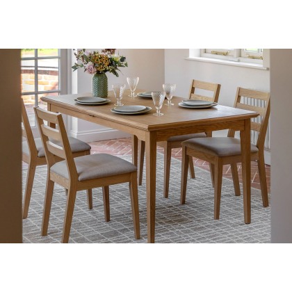 Gallery Direct Malvern Natural Oak Extending 150-200cm Dining Table