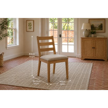 Gallery Direct Malvern Natural Oak Dining Chairs (Pair) Gallery Direct Malvern Natural Oak Dining Chairs (Pair)