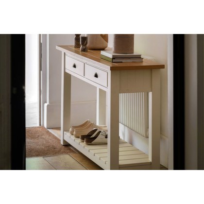 Gallery Direct Eton Painted White 2 Drawer Console Table