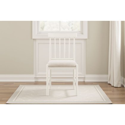 Gallery Direct Eton Painted White Upholstered Dining Chair
