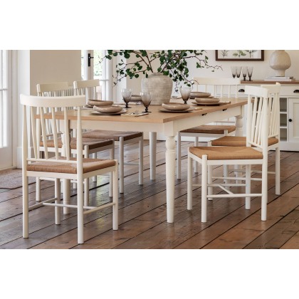 Gallery Direct Eton Painted White Ext 180-230cm Dining Table
