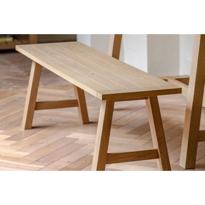Gallery Direct Eton Natural Trestle Dining Bench